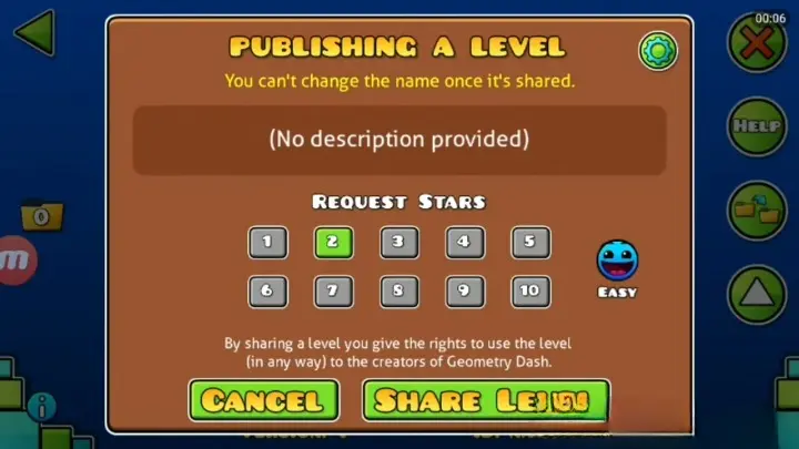 upload a Geometry Dash level - 2